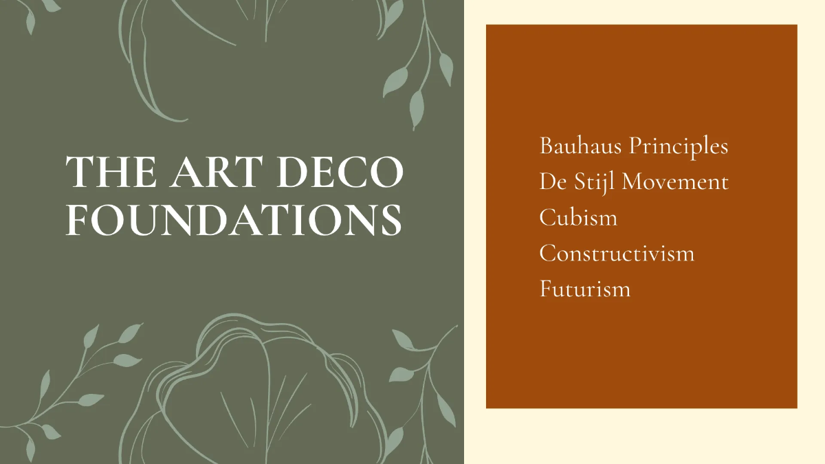 Free Art Deco Lesson Presentation Template to Edit Online