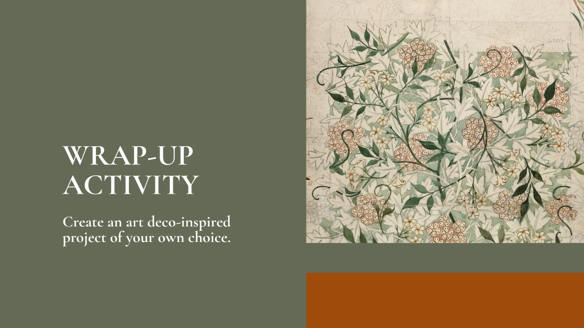 Free Art Deco Lesson Presentation Template to Edit Online