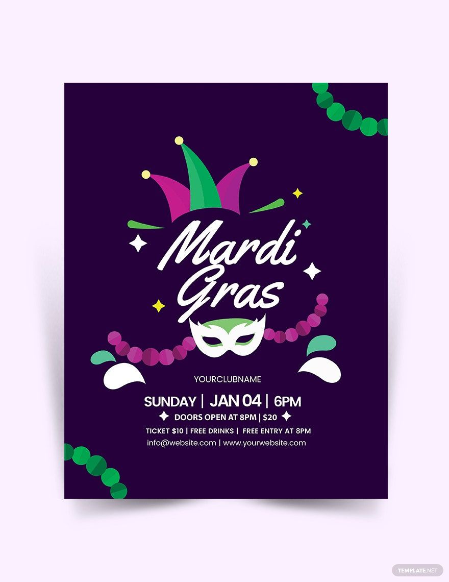 Mardi Gras Flyer Template