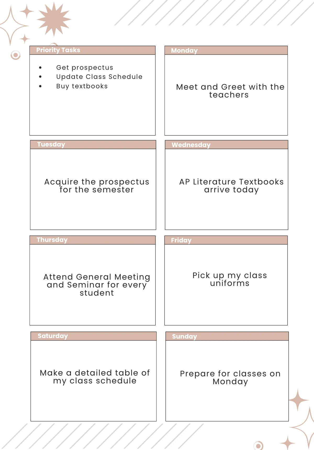 Free 2024 Weekly Agenda Planner Template to Edit Online