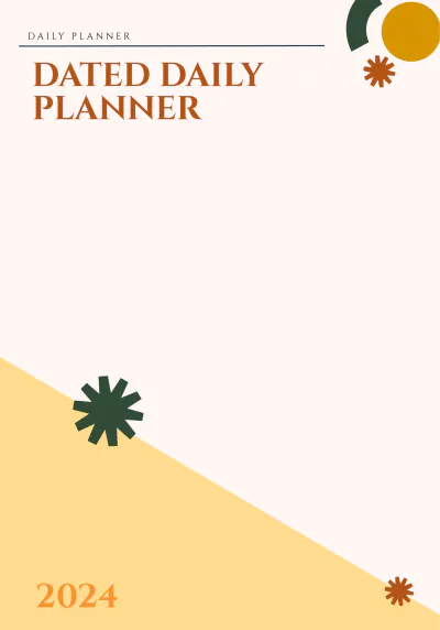 Free Free 2024 Dated Daily Planner Template to Edit Online