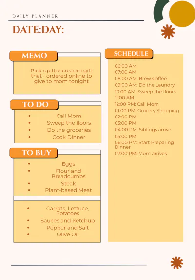 Free Free 2024 Dated Daily Planner Template to Edit Online