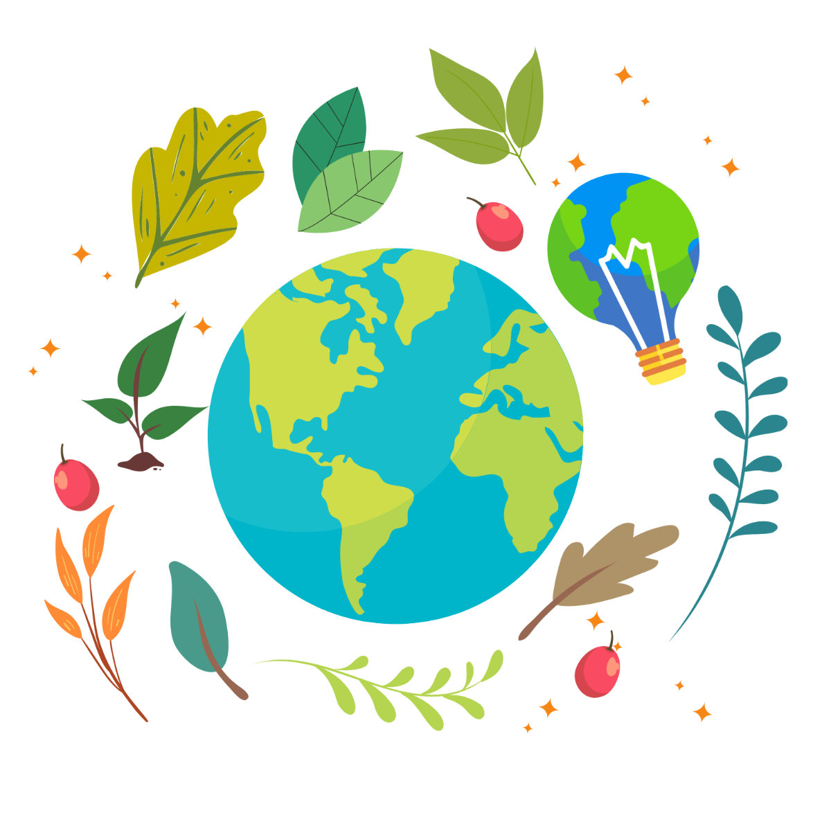 Earth Day Icon Vector Template