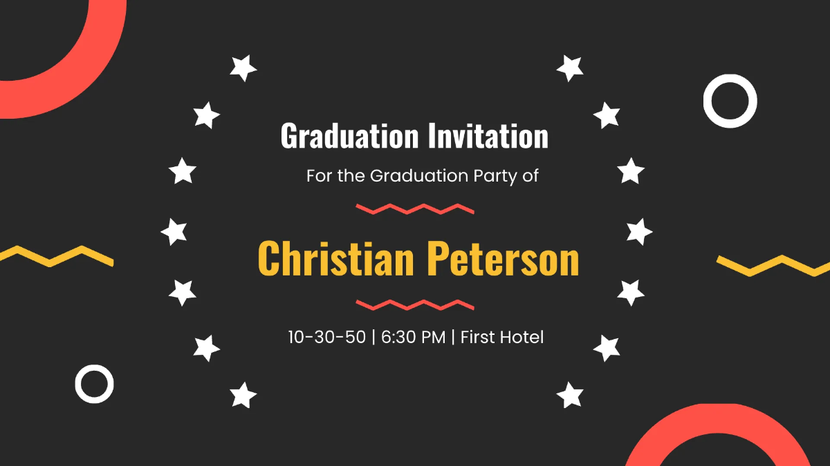 Free Graduation Invitations for College Presentation Template to Edit Online
