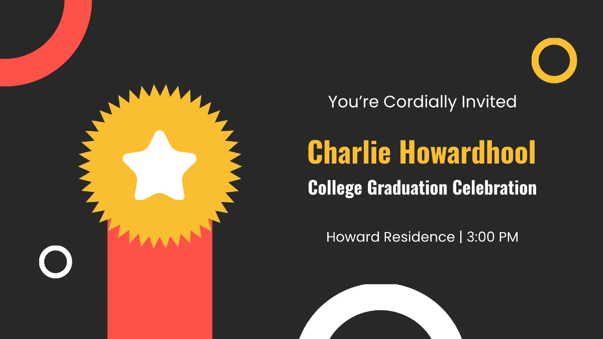 Free Graduation Invitations for College Presentation Template to Edit Online