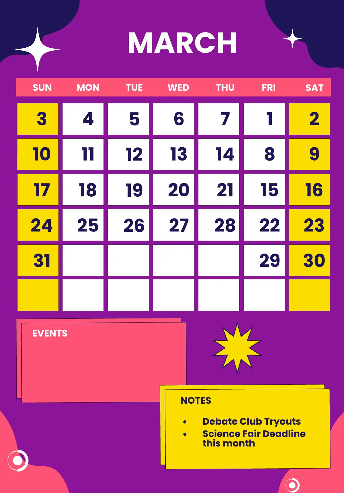 Free 2024 Monthly Planner Template to Edit Online