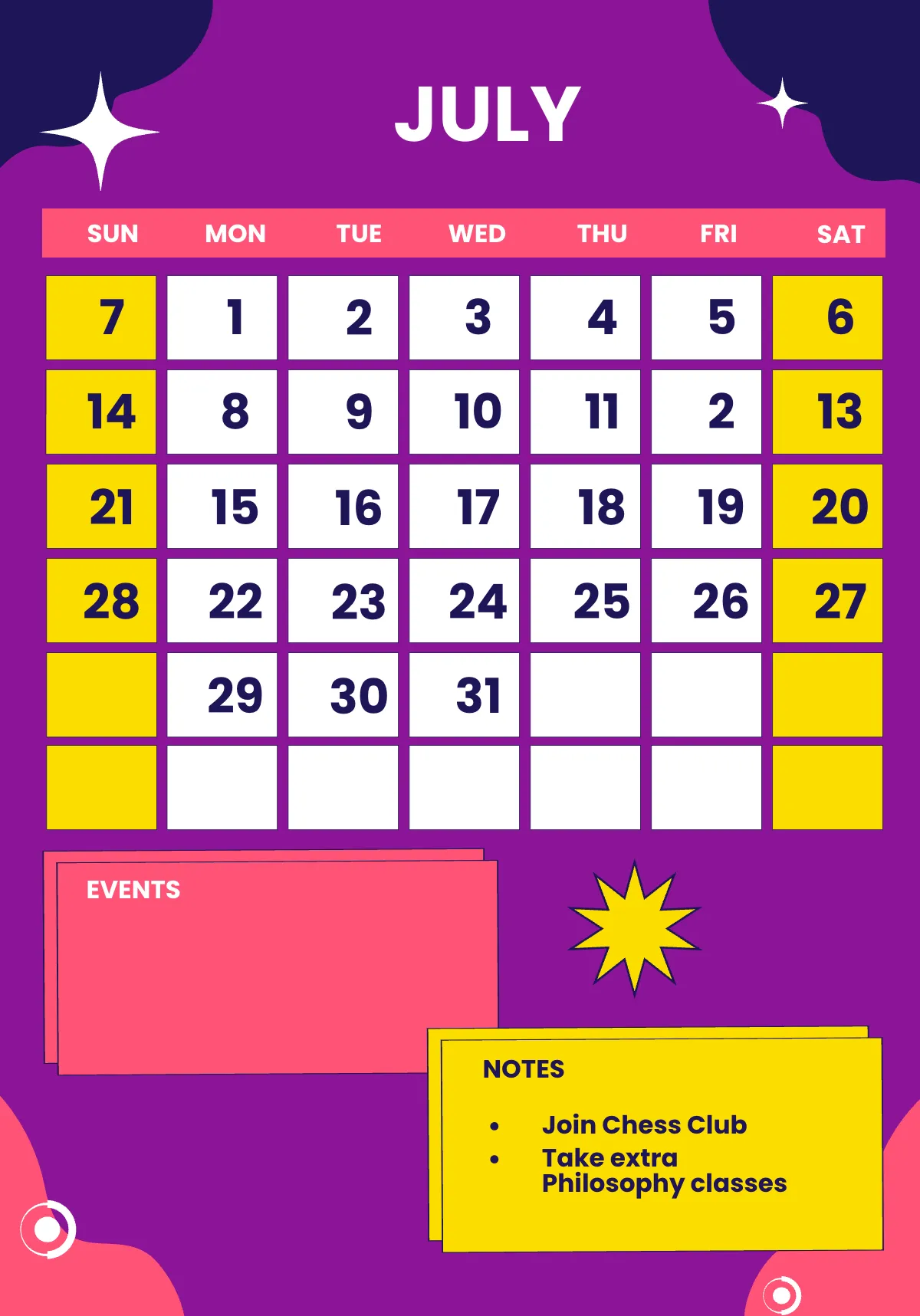 Free 2024 Monthly Planner Template to Edit Online