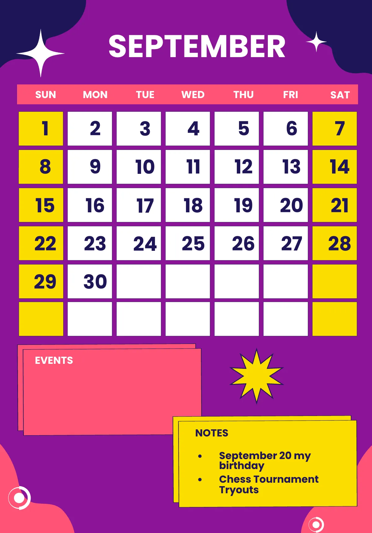 Free 2024 Monthly Planner Template to Edit Online