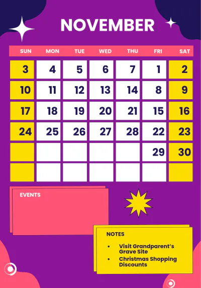Free 2024 Monthly Planner Template to Edit Online