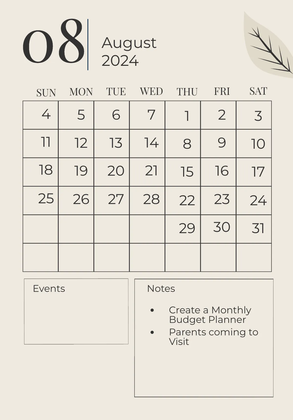 Free 2024 Year Planner Template to Edit Online