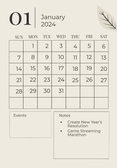 Free 2024 Year Planner Template to Edit Online