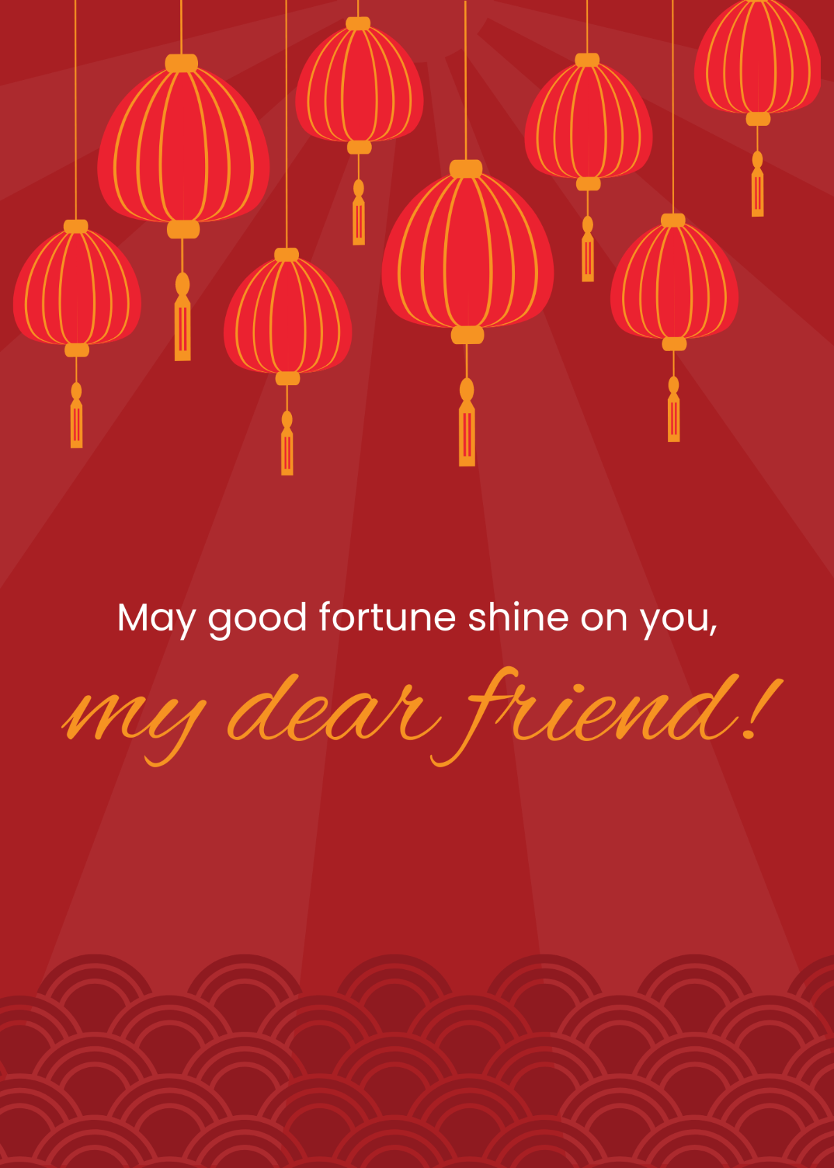 Chinese New Year Wishes For Friend Template