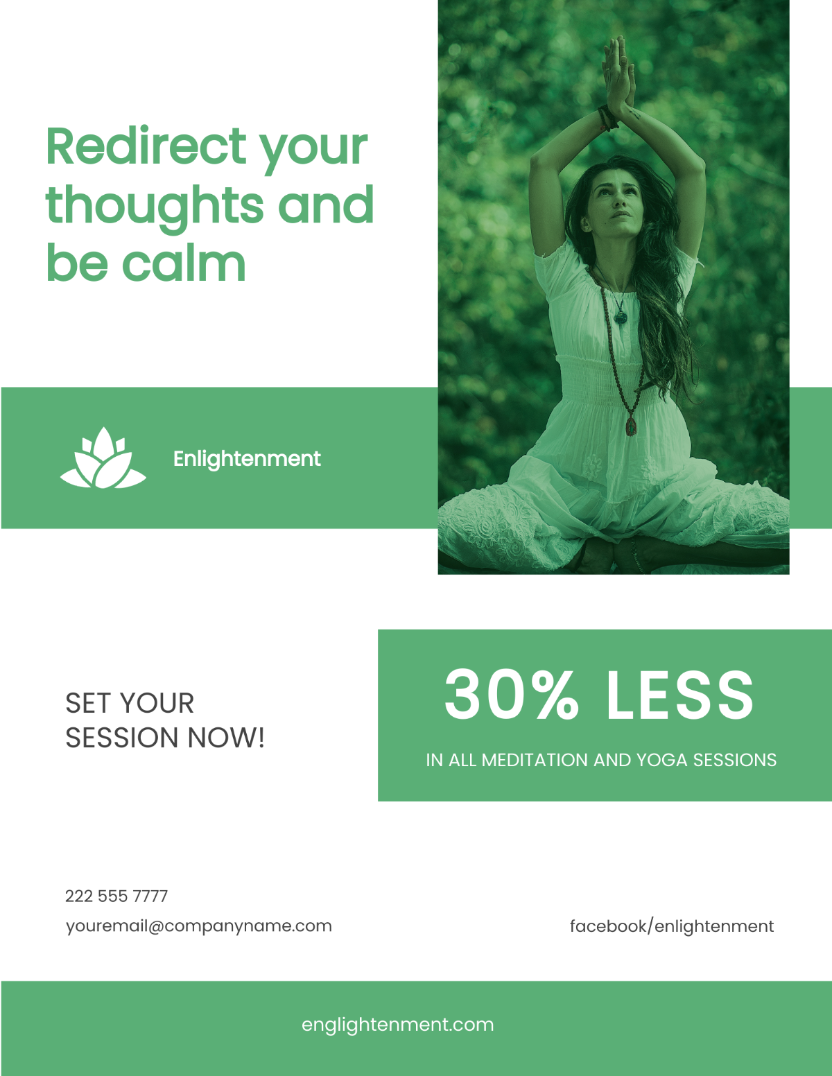 Free Meditation and Yoga Flyer Template