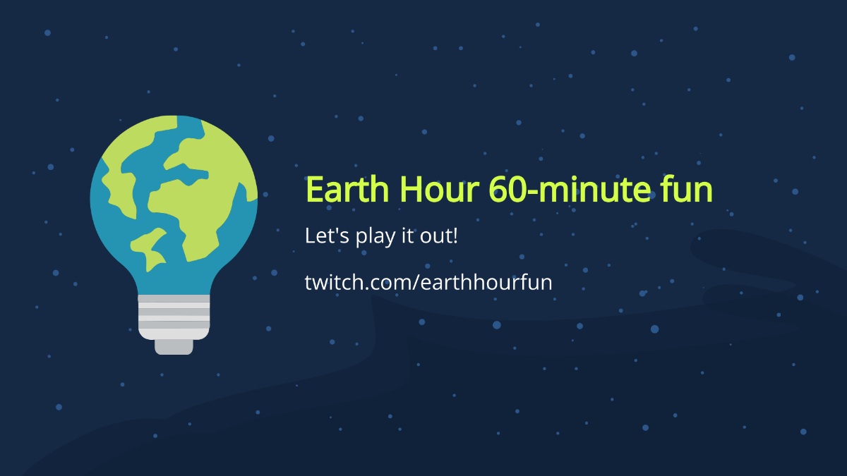 Earth Hour Twitch Banner Template