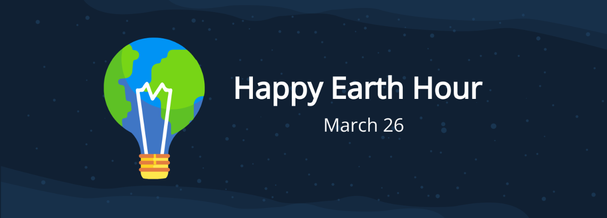 Happy Earth Hour Banner Template