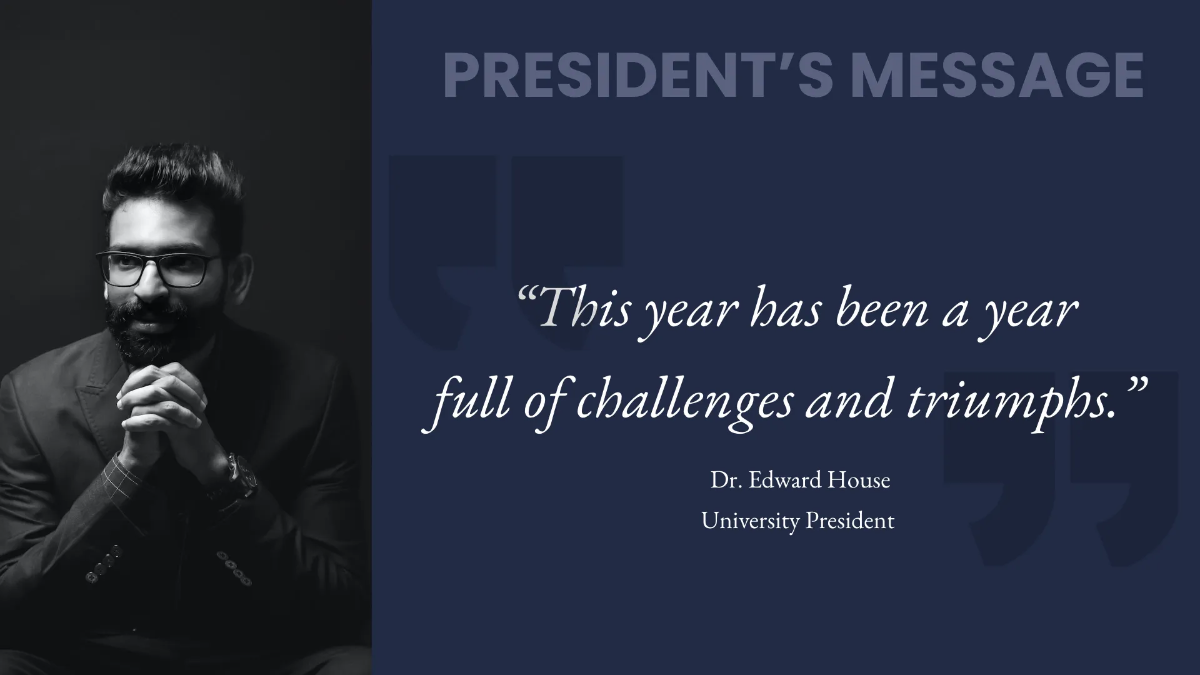 Free University Graduation Yearbook Presentation Template to Edit Online