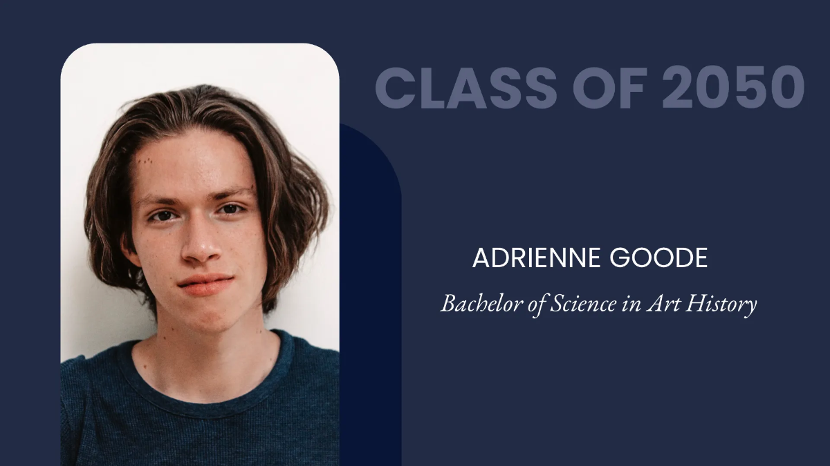 Free University Graduation Yearbook Presentation Template to Edit Online