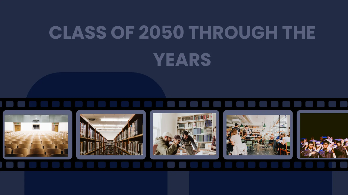 Free University Graduation Yearbook Presentation Template to Edit Online