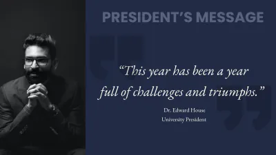 Free University Graduation Yearbook Presentation Template to Edit Online