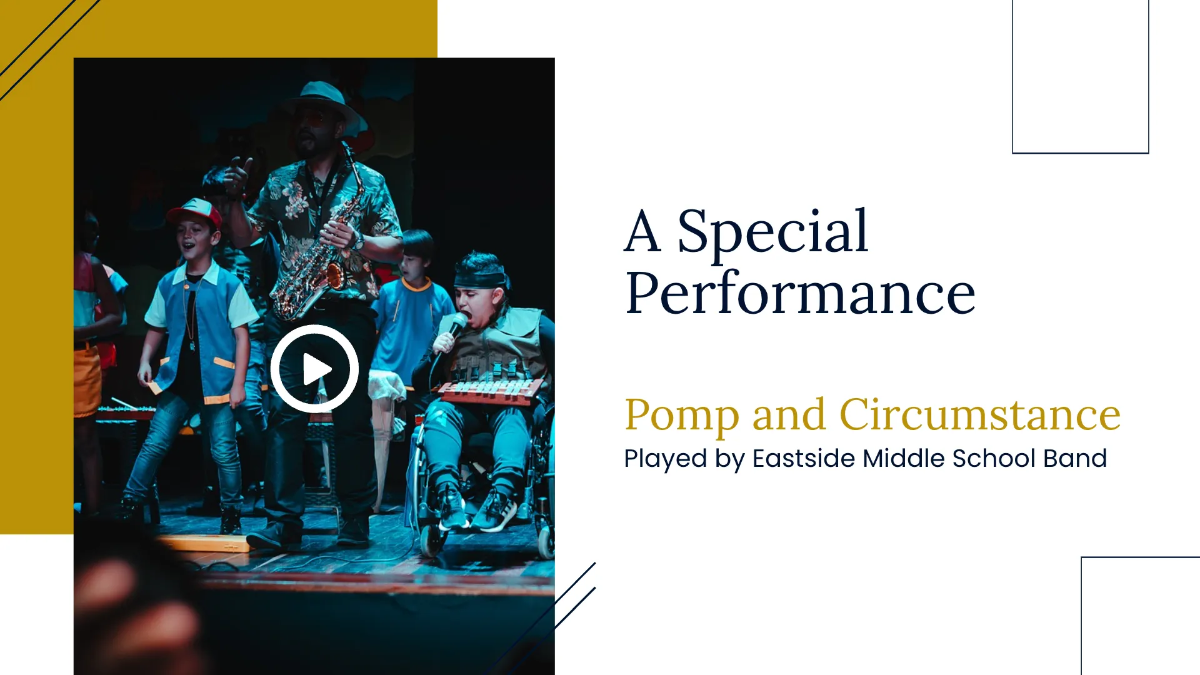 Free Middle School Virtual Graduation Presentation Template to Edit Online