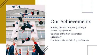 Free Middle School Virtual Graduation Presentation Template to Edit Online