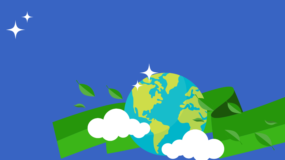 Earth Day Blue Background Template