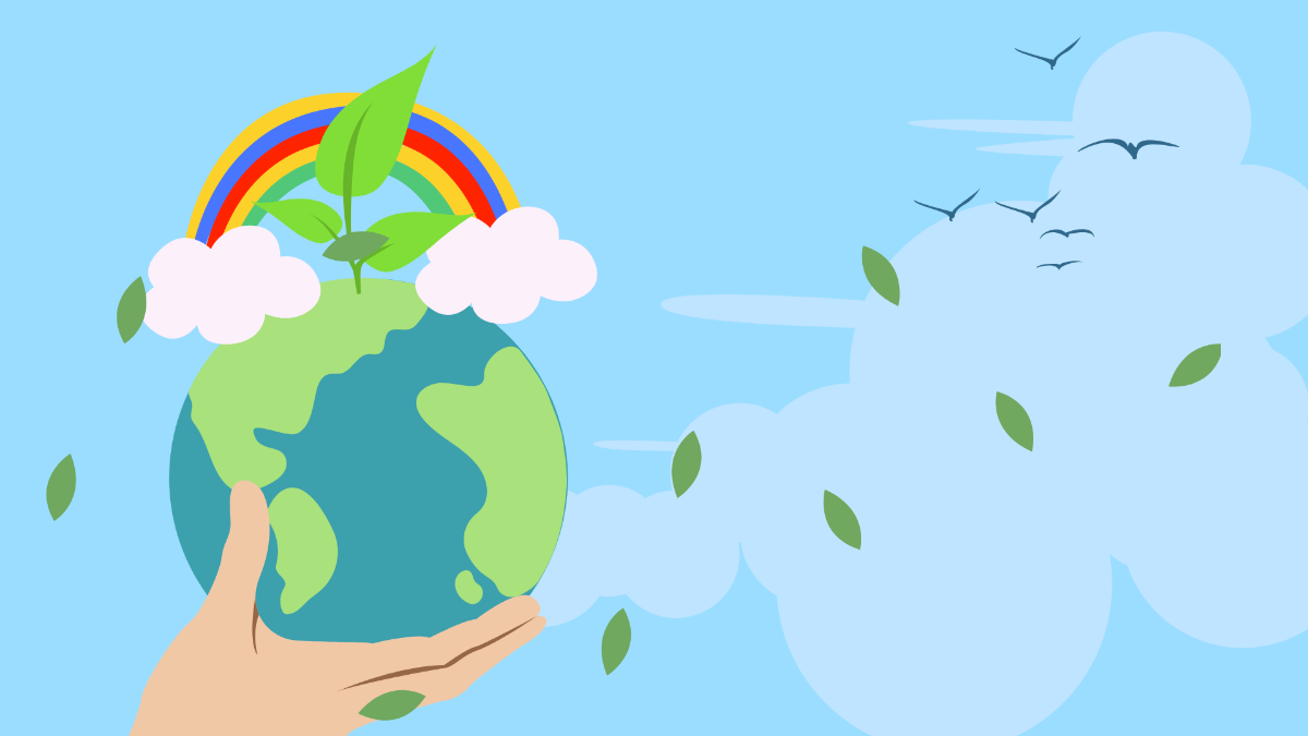 Earth Day Colorful Background Template