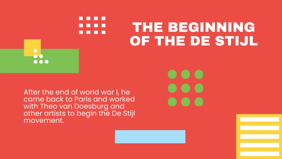 Free Piet Art History Lesson Presentation Template to Edit Online