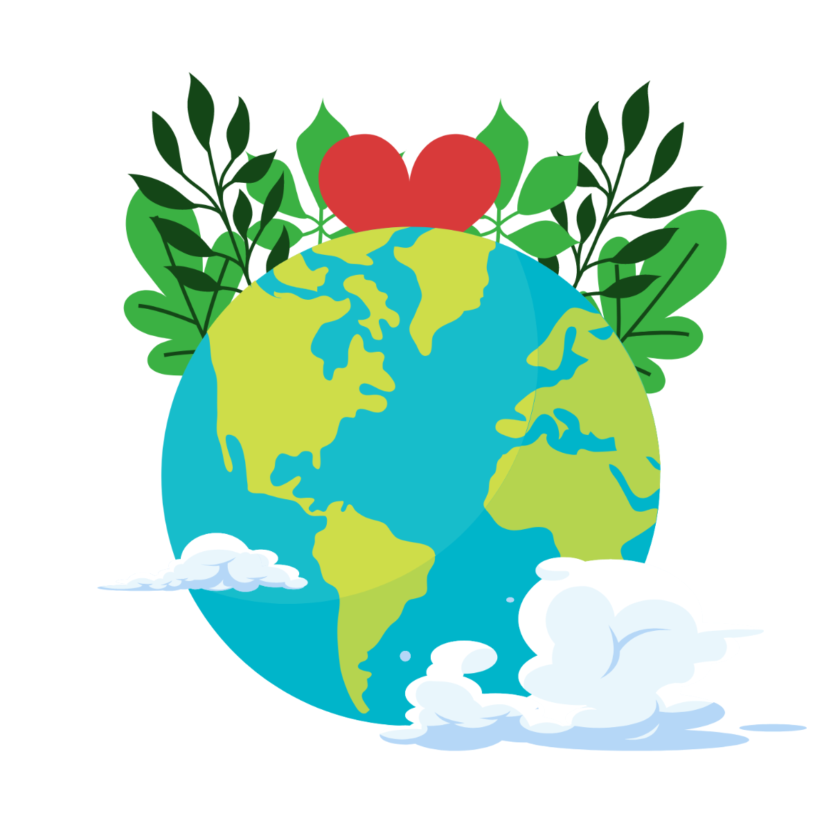 Transparent Earth Day Clipart Template