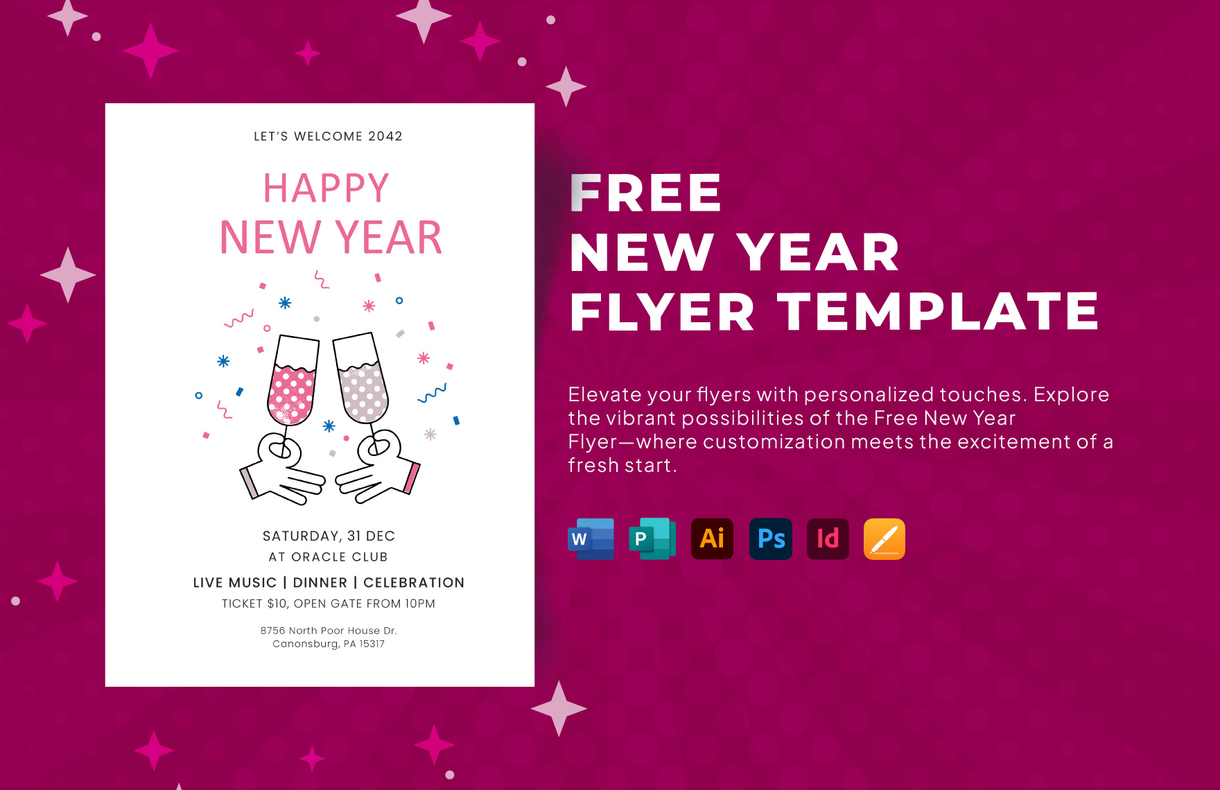 New Year Flyer Template in InDesign - FREE Download | Template.net