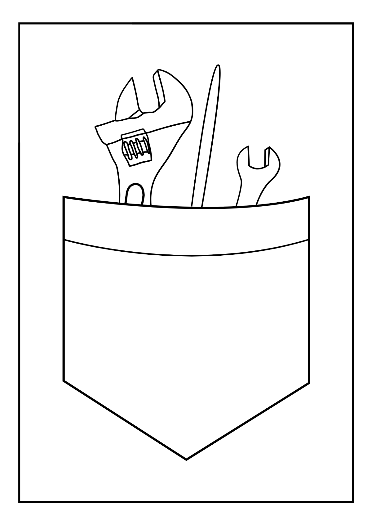 Labor Day Image Drawing Template