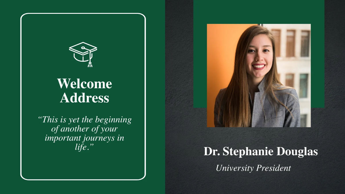 Free University Graduation Ceremony Presentation Template to Edit Online