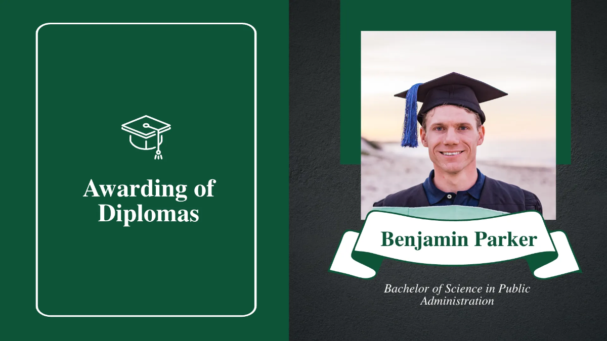 Free University Graduation Ceremony Presentation Template to Edit Online