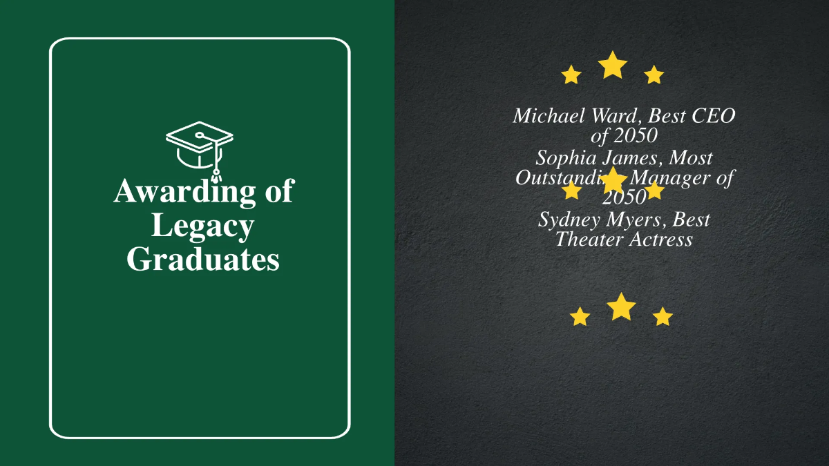 Free University Graduation Ceremony Presentation Template to Edit Online