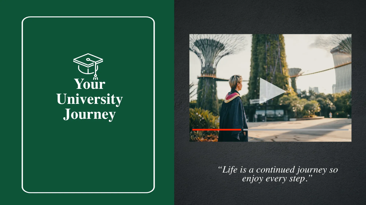 Free University Graduation Ceremony Presentation Template to Edit Online