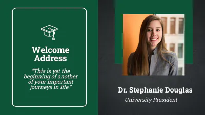 Free University Graduation Ceremony Presentation Template to Edit Online