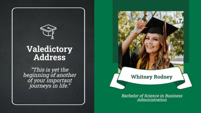 Free University Graduation Ceremony Presentation Template to Edit Online