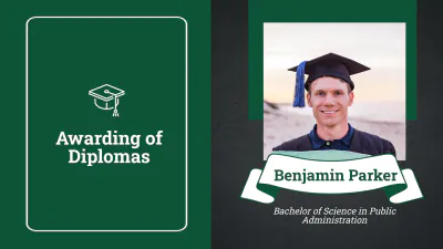Free University Graduation Ceremony Presentation Template to Edit Online