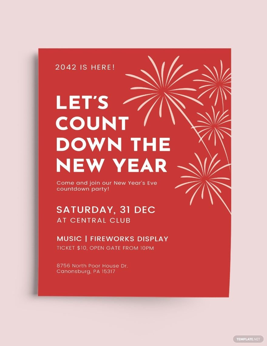 Free New Year Party Event Flyer Template