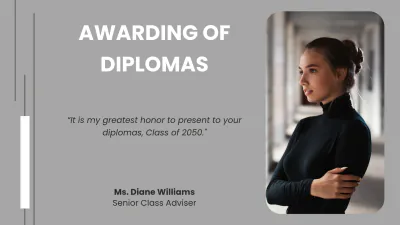 Free High School Virtual Graduation Presentation Template to Edit Online