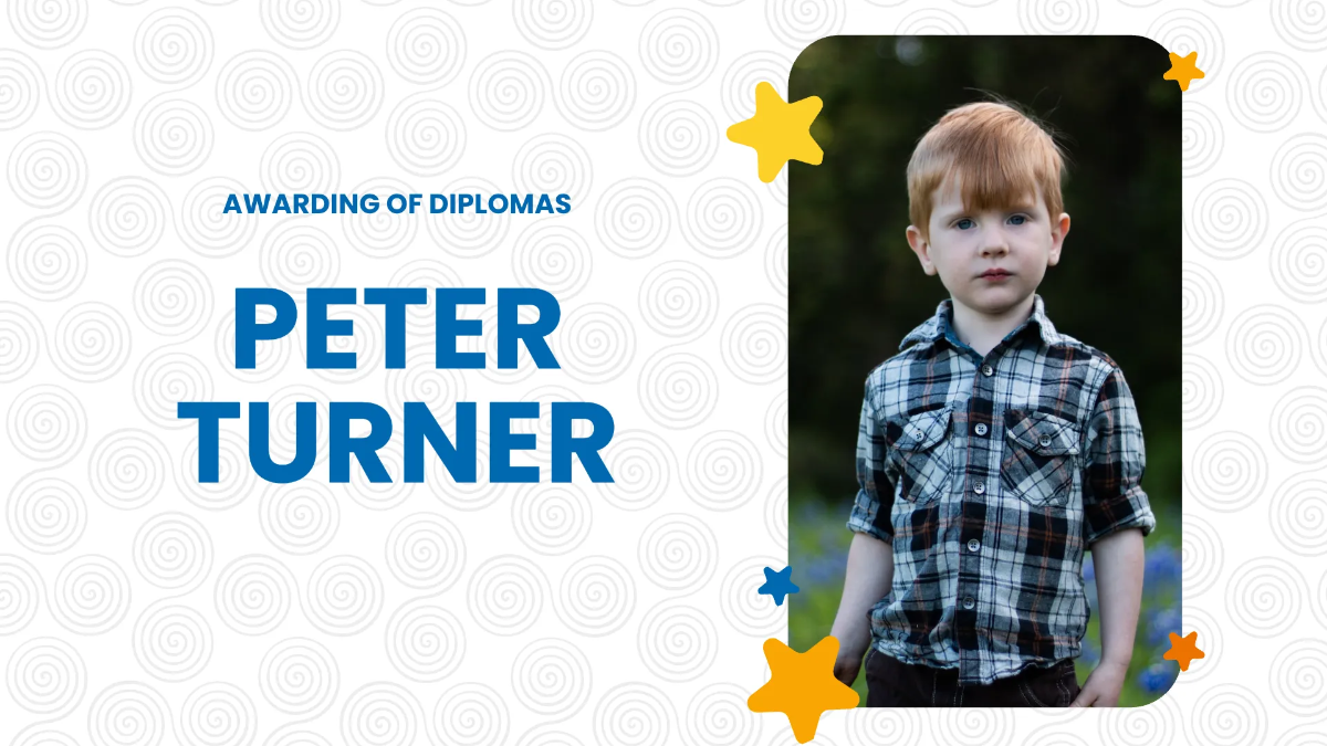 Free Kindergarten Graduation Presentation Template to Edit Online