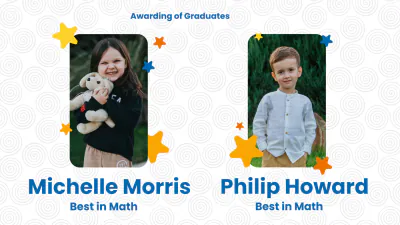 Free Kindergarten Graduation Presentation Template to Edit Online