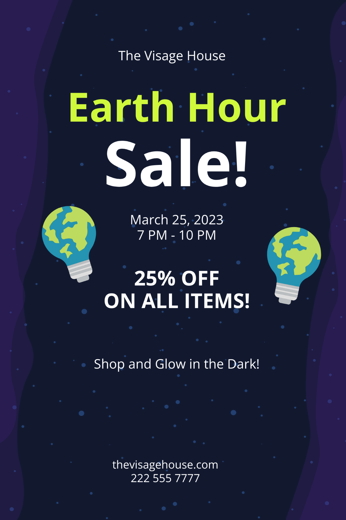 Sale Earth Hour Flyer Template - Edit Online & Download