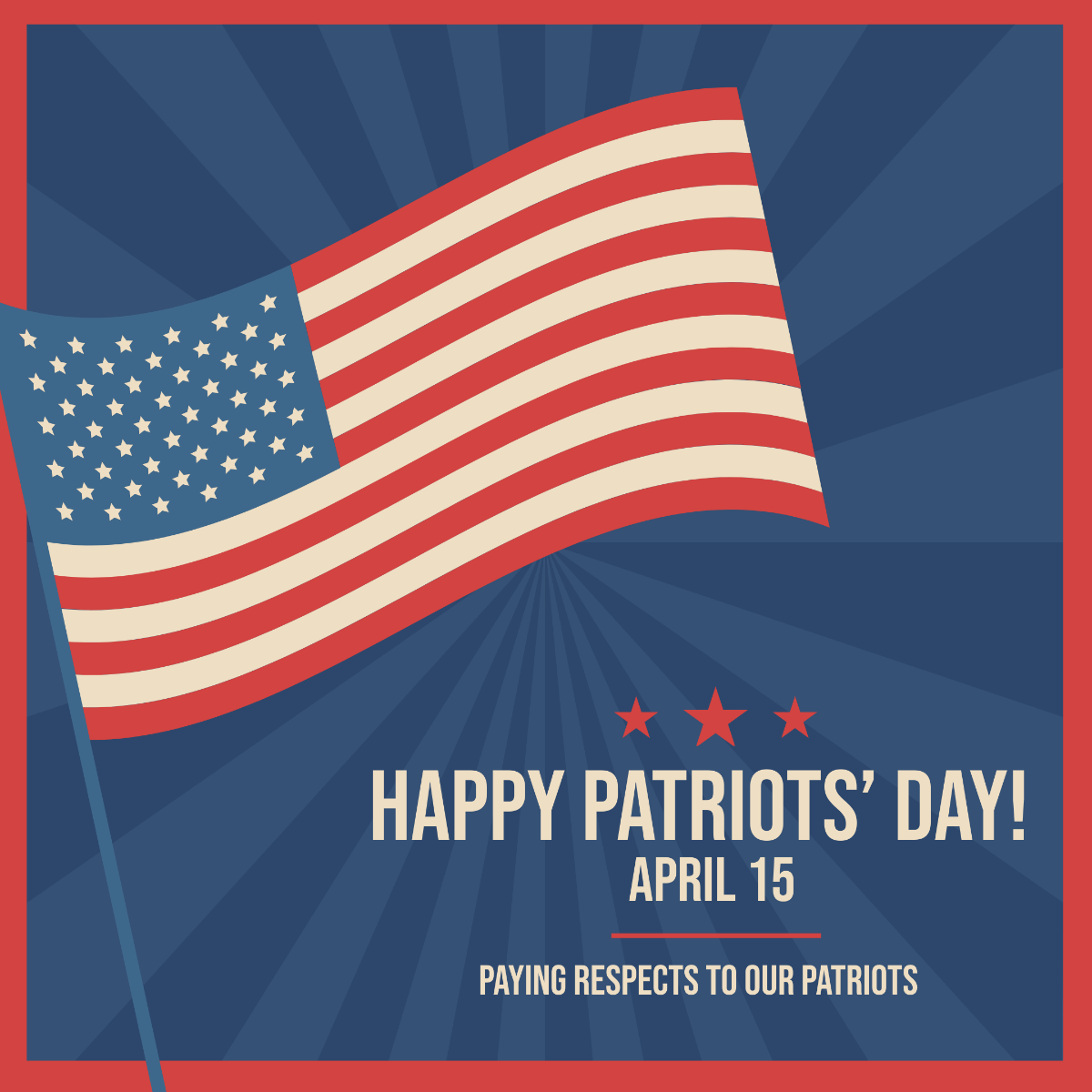 Free Patriots' Day Instagram Post Template