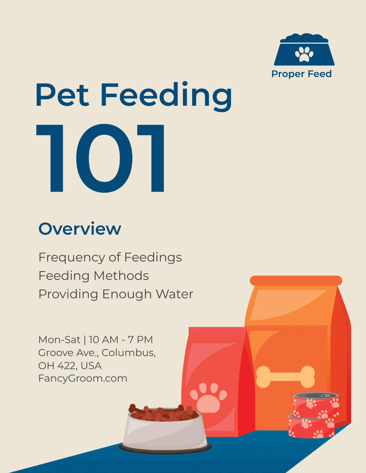 Pet Feeding Flyer Template
