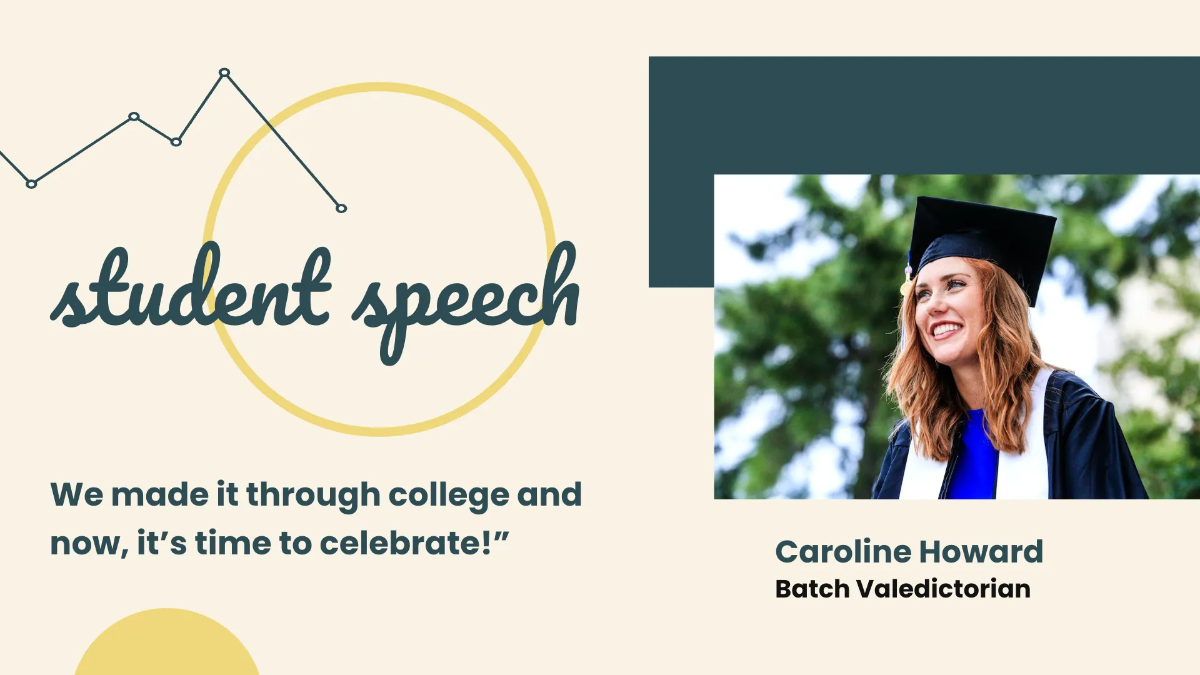 Free Graduation Party Digital Annuary Presentation Template to Edit Online