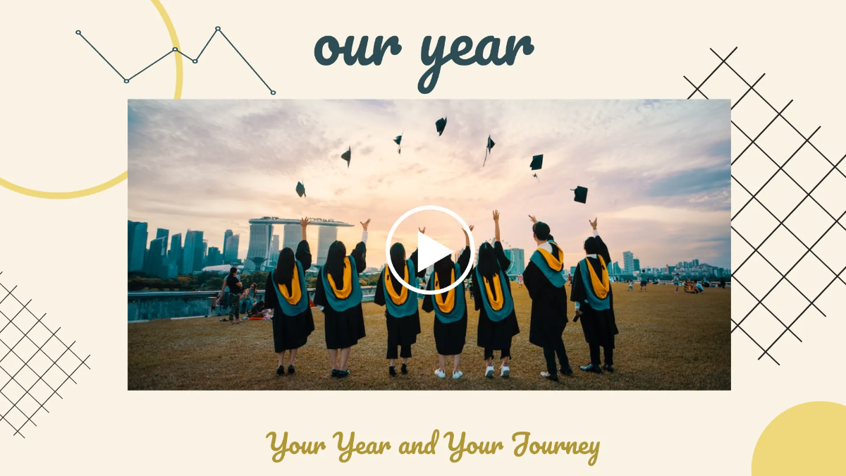 Free Graduation Party Digital Annuary Presentation Template to Edit Online
