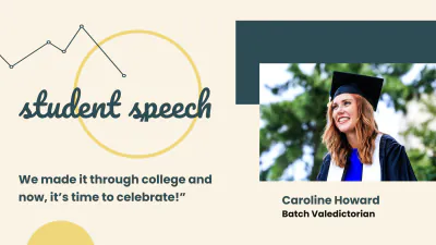 Free Graduation Party Digital Annuary Presentation Template to Edit Online