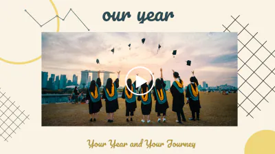 Free Graduation Party Digital Annuary Presentation Template to Edit Online