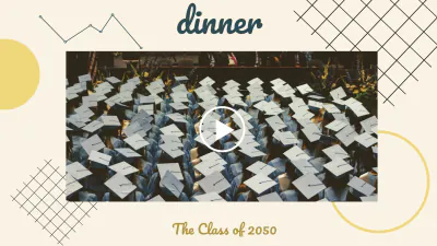 Free Graduation Party Digital Annuary Presentation Template to Edit Online
